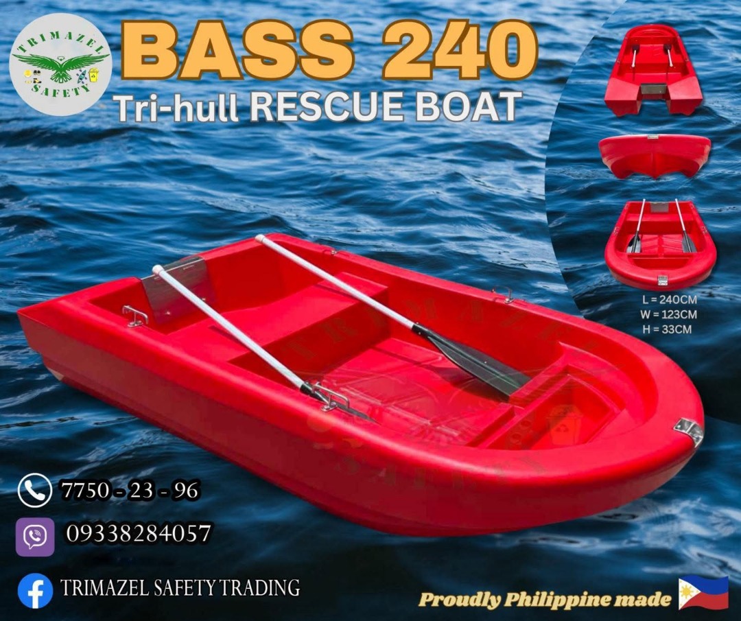 rescue boat bass 240 (Category: Water Sports) located in Quezon City. Submitted by irishbayaban20 (Listing ID 1466775823, Image 1). Description: ✅ Guaranteed lowest price ✅ Quality products ✅ 100% LEGIT TRUSTED SUPPLIER! ✅ With Complete Legal Documents ✅ BIR Registered We Supply All Kinds Of PPE Supplies, Raincoat, Hard Hat, Cooler Box, Plastic Trash Bin, Road Barriers, Kayak Boats, Crystal Kayak, Traffic Cone, T-Bollards & All Kinds Of Safety Sh