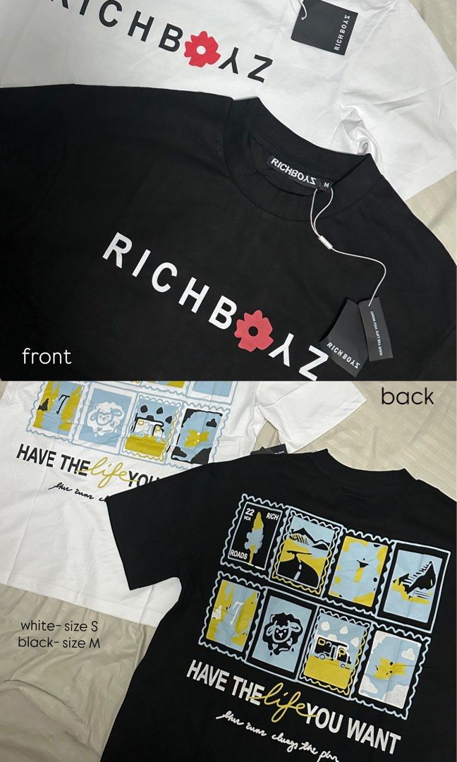 Richbo¥z shirt (Category: Luxury Apparel) located in Manila. Submitted by jmdrgooddeals (Listing ID 1466910216, Image 1). Description: Bnew richboyz shirt ₱350 each! White: size S Black: size M.