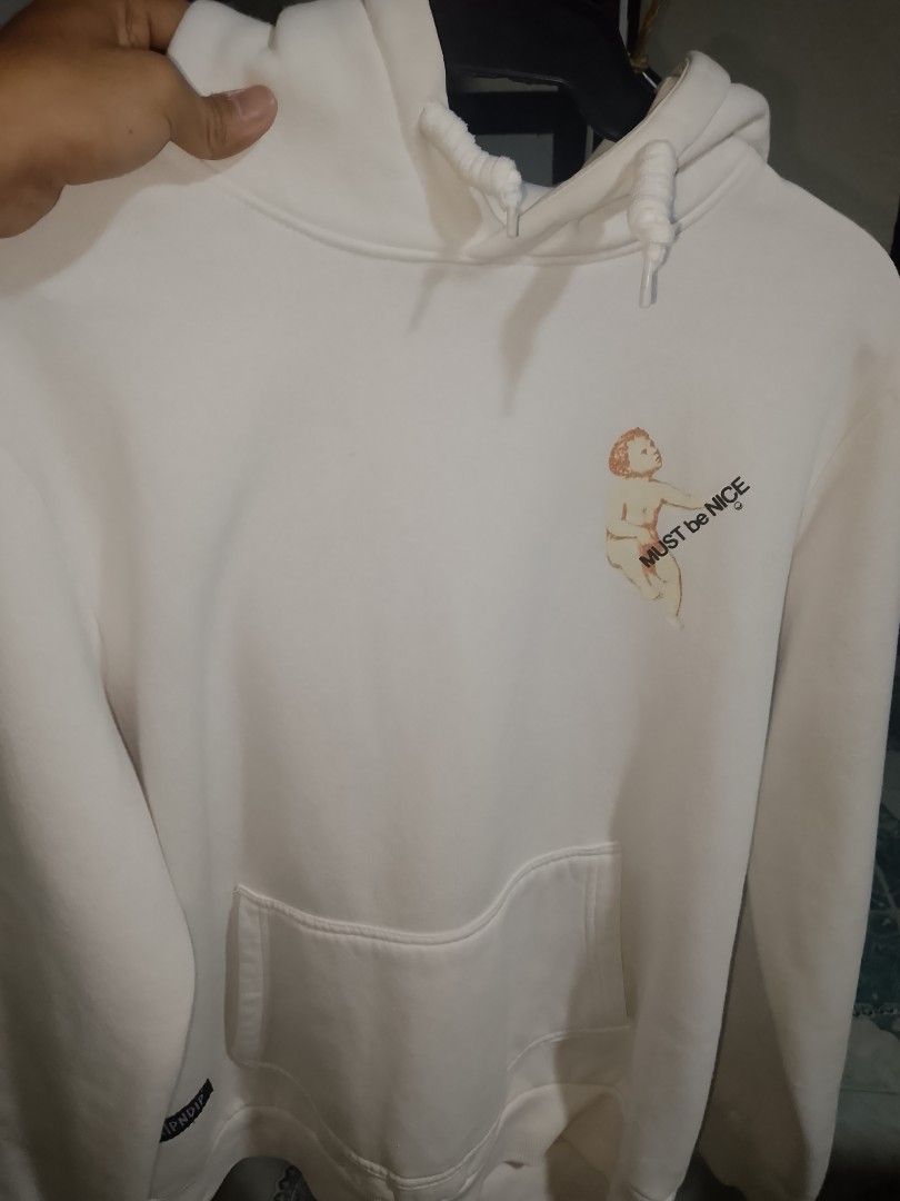 RipNDip Hoodie (Category: Hoodies) located in Manila. Submitted by zenfish-e574 (Listing ID 1466954447, Image 1). Description: - Brand: RIPNDIP - Color: White - Material: Heavy cotton fleece (warm and cozy) 8h no issue need wash/handwash.