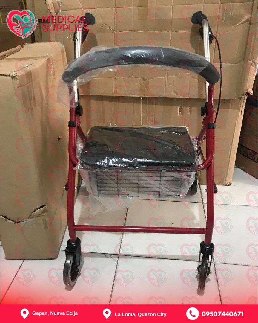 ROLLATOR WALKER w/o FOOTREST (Category: Other Assistive Aids) located in Manila. Submitted by apple_med (Listing ID 1466890971, Image 2). Description: Brand new Adjustable Height Foldable 100kg Max. Weight capacity .