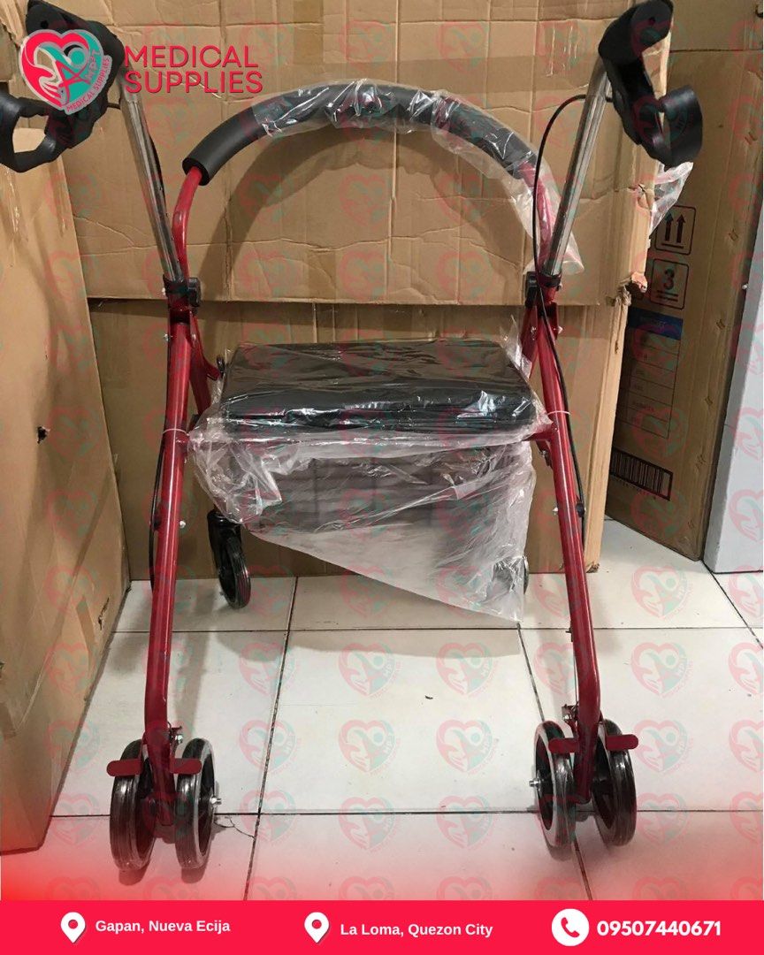 ROLLATOR WALKER w/o FOOTREST (Category: Other Assistive Aids) located in Manila. Submitted by apple_med (Listing ID 1466890971, Image 1). Description: Brand new Adjustable Height Foldable 100kg Max. Weight capacity .