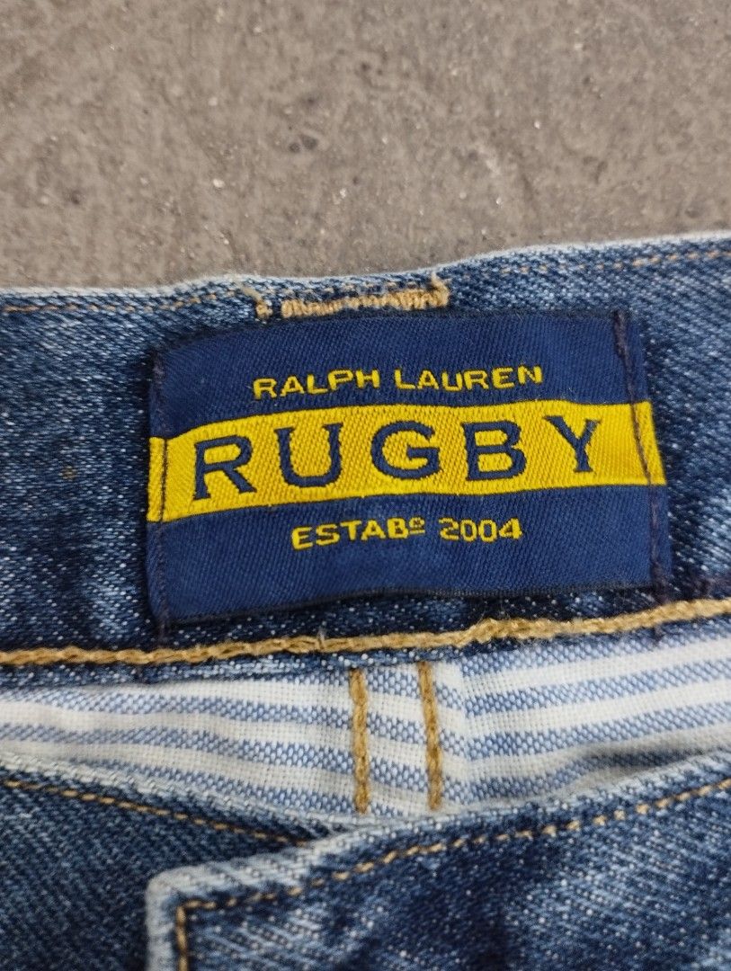 Rugby Ralph Lauren Button Fly Jeans (Category: Jeans) located in San Fernando. Submitted by nerosales (Listing ID 1466821029, Image 2). Description: Rugby Ralph Lauren Jeans Button Fly Waist 30 length 36 hem 7 inches 1,400 pesos only SM City Pampanga Shipping: J&T Payment: Gcash NO COD / NO COP.