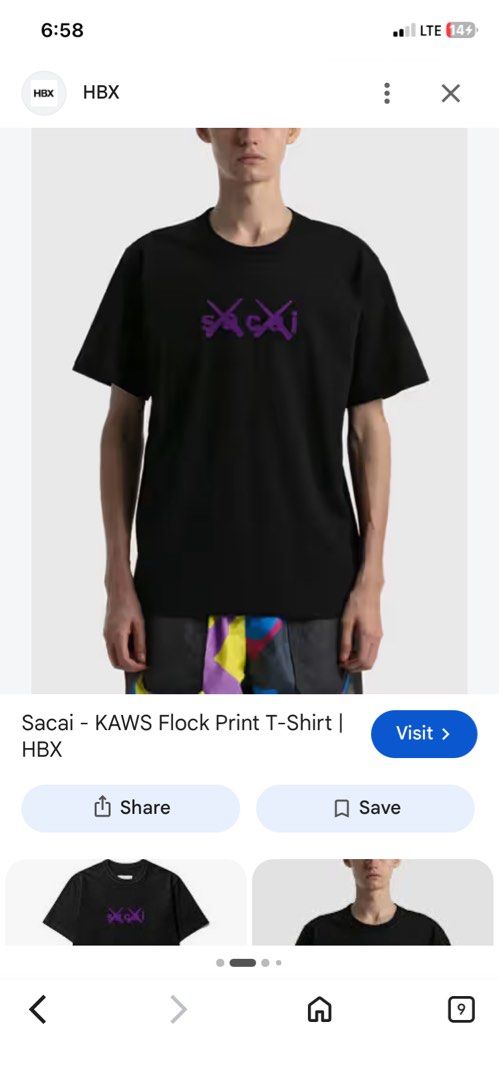Sacai x Kaws (Category: Tshirts & Polo Shirts ) located in Cebu City. Submitted by hustler_69 (Listing ID 1466883633, Image 2). Description: Sacai x Kaws Size 1 19.5 width 26 length Very good condition Details are all posted .