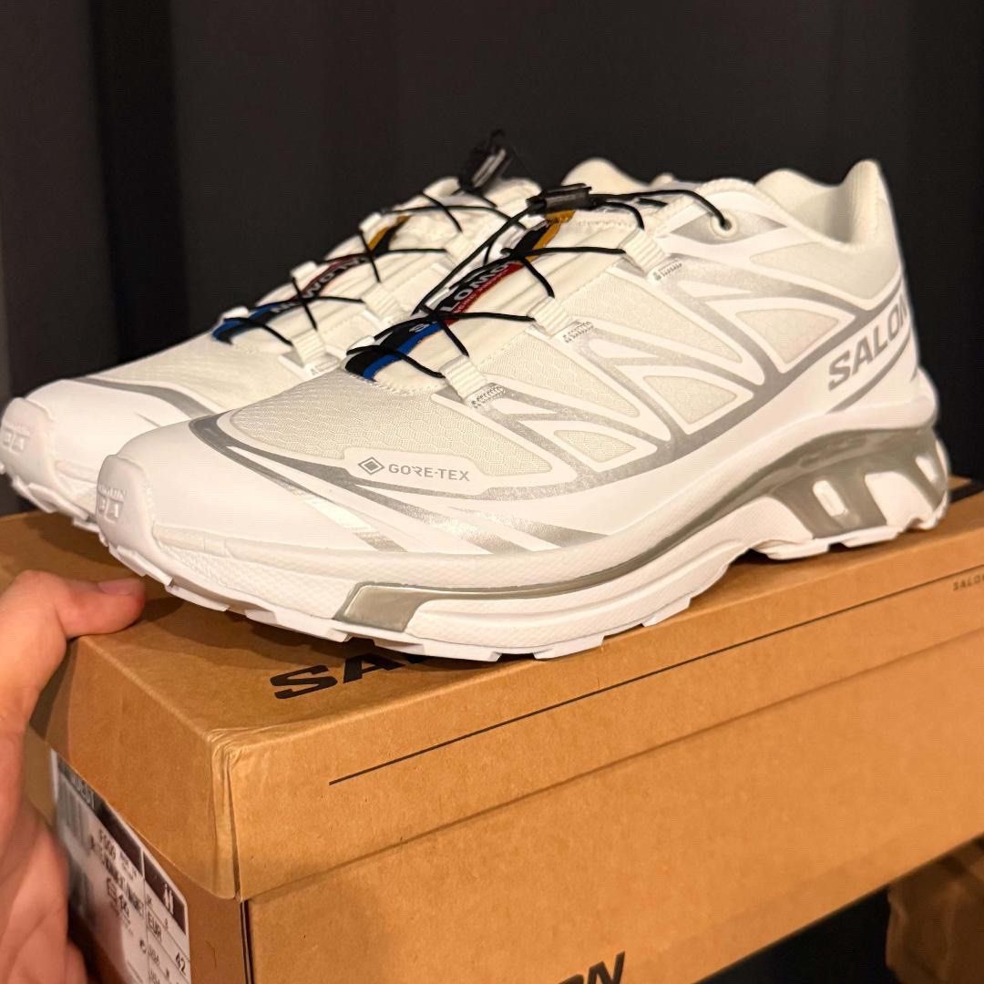 Salomon S-Lab XT-Quest Gore-Tex White (Category: Sneakers) located in Manila. Submitted by deyy_00 (Listing ID 1466775476, Image 2). Description: - Brand new, pristine condition with original packaging - Color: White (Salomon S-Lab XT-Quest Gore-Tex) - Features Quicklace system, rubber toe cap, and chunky midsole tread - Technical trail runner build with comfortable cushioning - On-hand and ready to ship.
