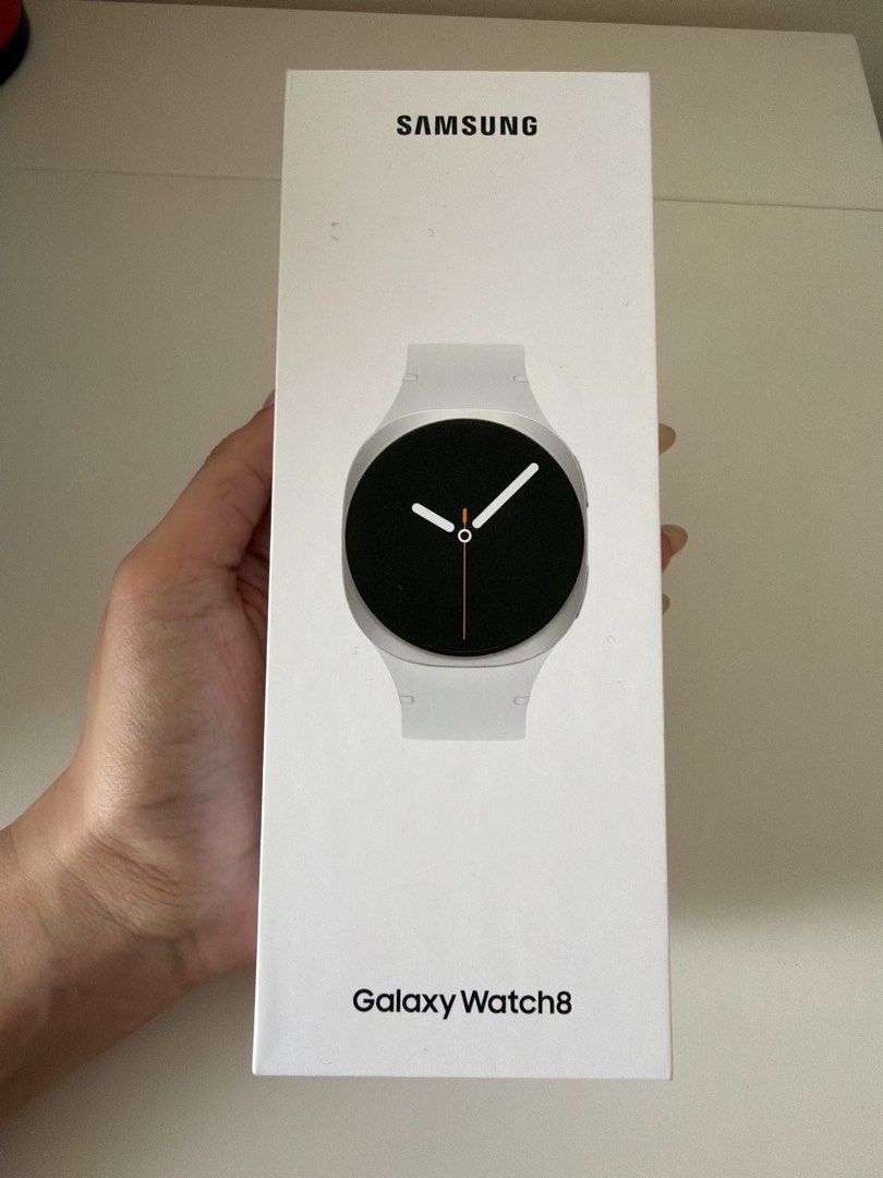 SAMSUNG GALAXY WATCH 8 40MM (Category: Wearables & Smart Watches) located in Caloocan City. Submitted by madsmendez (Listing ID 1466811175, Image 1). Description: ⌚ Samsung Galaxy Watch8 40mm – Silver Specifications: • Model: Samsung Galaxy Watch8 (SM-L320) • Size: 40mm • Connectivity: Bluetooth, Wi-Fi & GPS • Display: Super AMOLED • Design: Silver/White • Health Tracking: Heart rate, sleep, blood oxygen & fitness monitoring • Advanced Health Fea