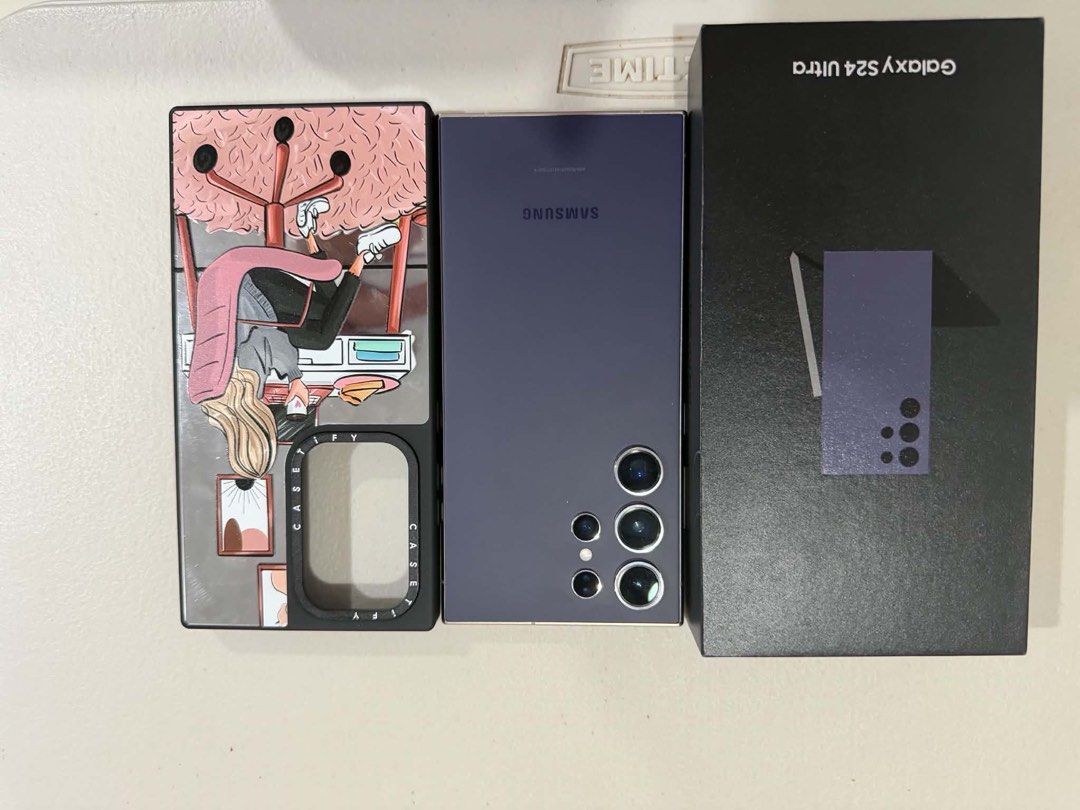 Samsung S24 Ultra 5G (Category: Samsung) located in Marikina City. Submitted by happy_haulsph (Listing ID 1466793854, Image 2). Description: Samsung Galaxy S24 Ultra 5G – For Sale 📱 Selling my Samsung Galaxy S24 Ultra! ✨ Premium flagship phone with an excellent camera, stunning display, and built-in S Pen. Details: * Model: Samsung Galaxy S24 Ultra 5G * Storage: 512GB * Color: Titanium Violet * Condition: Like New * Issues: No issues * Inclusion