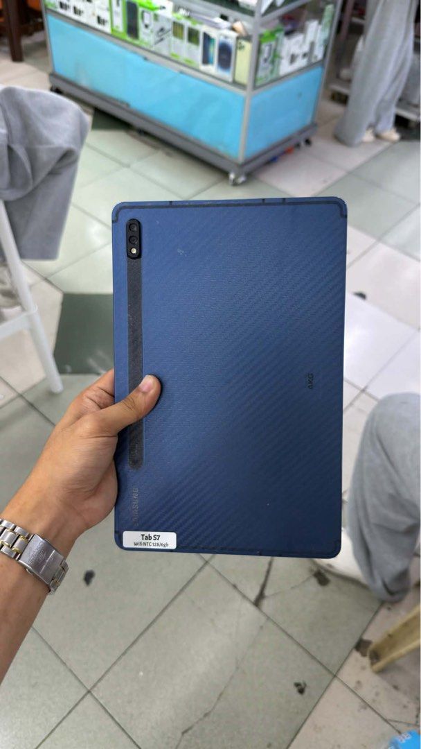 Samsung Tab S7 128gb Wifi Only No issue (Category: Android) located in San Juan City. Submitted by javedsgadgetshop (Listing ID 1466779449, Image 1). Description: INSTALLMENT OPTIONS : SPAY LATER / GGIVES / CREDIT CARD / SKYRO / HOMECREDIT (BRANDNEW) QUICK INFO! ✖️ ➡️ Samsung Tab S7 ➡️ 128gb ➡️ Blue Color ➡️ NTC Variant ➡️ 95% Makinis & Good BH ➡️ Wifi Only ➡️ WITH CHARGER 🤝 We accept swap | Trade - In 💳 We do installment thru Credit Card only 