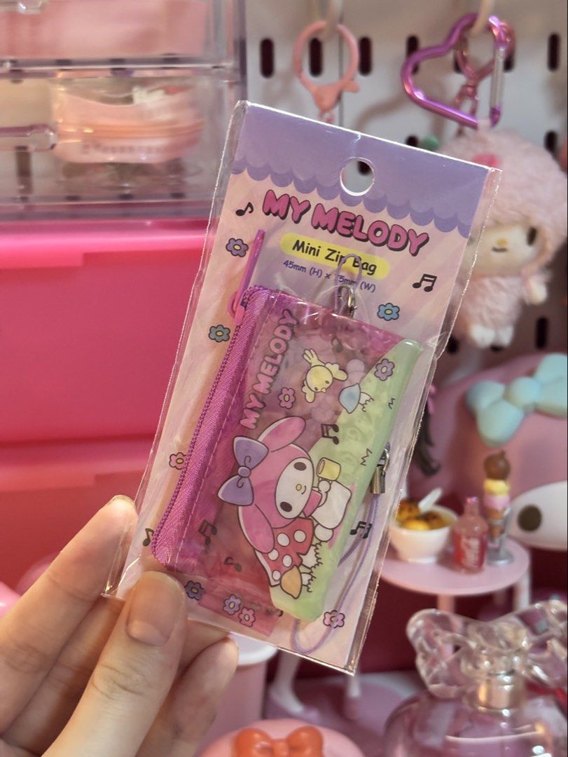 Sanrio My Melody Mini Zip Bag Keychain (Category: Vintage Collectibles) located in San Juan City. Submitted by glitznpops.ph (Listing ID 1466846147, Image 1). Description: ~ Authentic & Bought this from Sanrio in Hongkong.