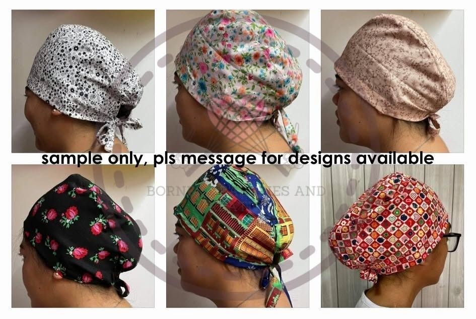 SCRUB SURGICAL CAPS (PLAIN WHITE) (Category: Caps & Hats) located in Lapu Lapu. Submitted by nidaespina60 (Listing ID 1466786554, Image 3). Description: SURGICAL SCRUB CAP for healthcare professionals and students ----- Plain white - 50 pesos Plain color - 60 pesos With pattern/design - 70 pesos Add buttons - +10 pesos.