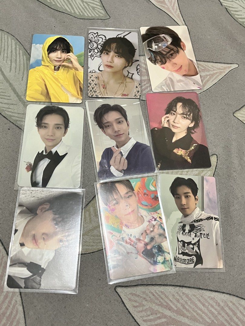 SEVENTEEN Official Photocards Various Members (Category: K-Wave Merchandise) located in Manila. Submitted by shuasuashi (Listing ID 1466877551, Image 1). Description: - Official SEVENTEEN photocards from various eras, albums, and concepts - Members: Joshua, Mingyu, Jeonghan, Vernon, Seungkwan, Hoshi, DK, Wonwoo, Jun, Dino, S.Coups, and The8 - Condition: 100% official and kept in protective plastic sleeves - 2.5k for all .