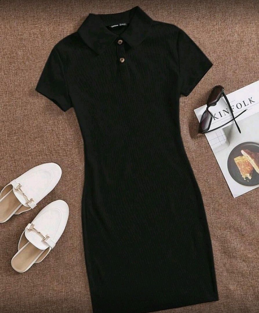 SHEIN Button Front Rib-Knit Bodycon Dress (Category: Dresses) located in Quezon City. Submitted by oohwhyy (Listing ID 1466890506, Image 1). Description: .