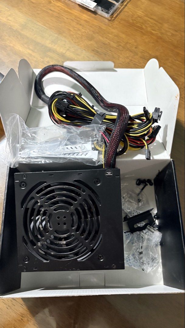 SilverStone Strider Essential ST60F-ES230 600W Power Supply (Category: Computer Parts) located in Caloocan City. Submitted by ryanlim2007_ (Listing ID 1466814385, Image 3). Description: - Brand: SilverStone Strider Essential 600W (ST60F-ES230) - Efficiency: 80 PLUS 230V EU Certified with Active PFC - Cooling: Quiet 120mm silent fan - Condition: Fully functional, pulled from a system upgrade - Inclusions: Attached cables, mounting screws, and orig