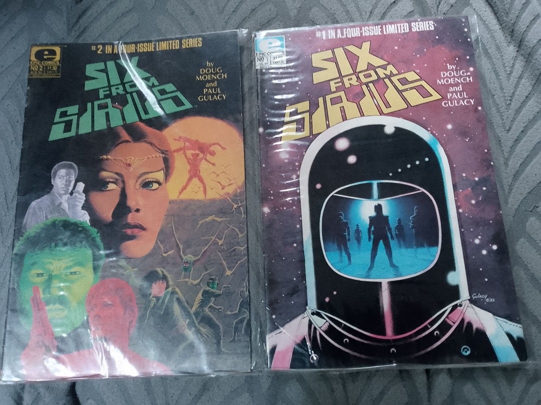 Six From Sirius Complete 4-Issue Limited Series Epic Comics (Category: Comics & Manga) located in Taguig. Submitted by titus40k (Listing ID 1466852932, Image 2). Description: - Complete 4-issue limited series: Six From Sirius (#1, #2, #3, #4) - Publisher: Epic Comics (Vintage 1980s sci-fi) - Creators: Doug Moench and Paul Gulacy - Condition: All issues individually bagged and boarded - Great addition to any comic book collection nice collection c