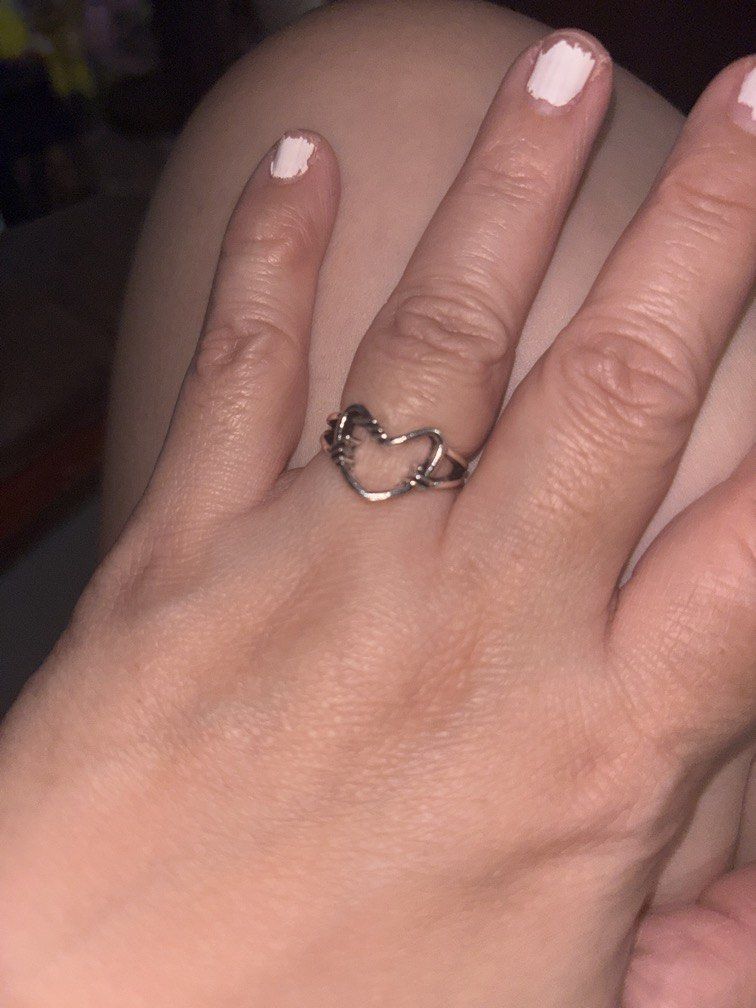 Size 8 big open heart ring non tarnish (Category: Rings) located in Manila. Submitted by vintageaccessories (Listing ID 1466874565, Image 3). Description: .