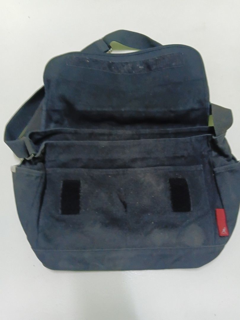 Sling bag kangol denim (Category: Backpacks) located in Manila. Submitted by daphnefinds (Listing ID 1466959393, Image 2). Description: need wash hard denim .