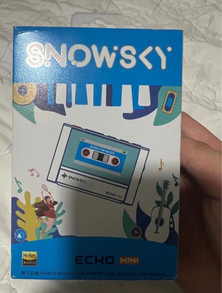 Snowsky Echo Mini Hi-Res Audio Player (Category: Portable Music Players) located in Dasmarinas. Submitted by zildthereaper (Listing ID 1466892176, Image 2). Description: - Model: Snowsky Echo Mini portable music player - Color: Light Blue - Audio: -Res Audio certified for crisp sound quality - Design: Unique retro cassette tape interface screen - Portability: Compact, pocket-sized build ideal for daily use - Inclusions: Comes with the original re