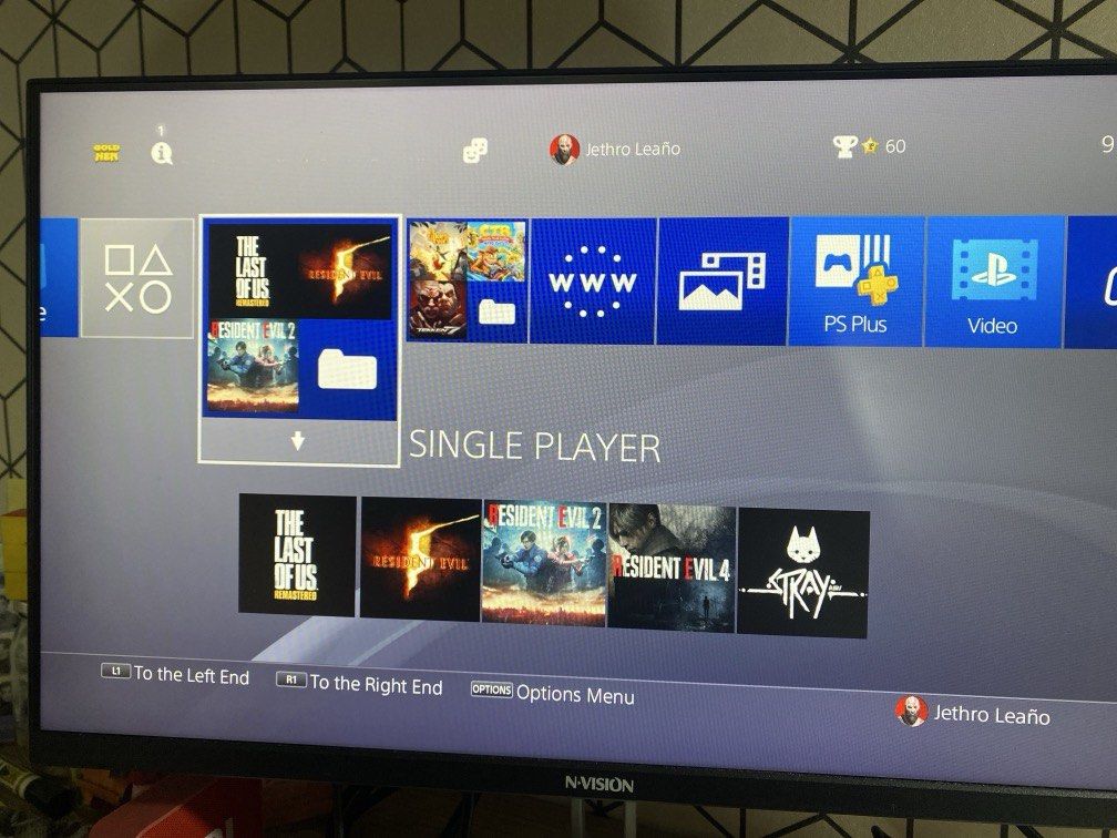 PlayStation 4 Slim Console with Games (Category: PlayStation) located in Quezon City. Submitted by wardaddy0418 (Listing ID 1466856635, Image 2). Description: - Sony PlayStation 4 Slim Console (Black) - Fully tested and working in smooth condition - Clean exterior with normal minor wear - Pre-installed hit games: The Last of Us, Resident Evil, Tekken 7, Crash Team Racing, It Takes Two, Injustice 2, and Overcooked - Plug and play, perfect for solo