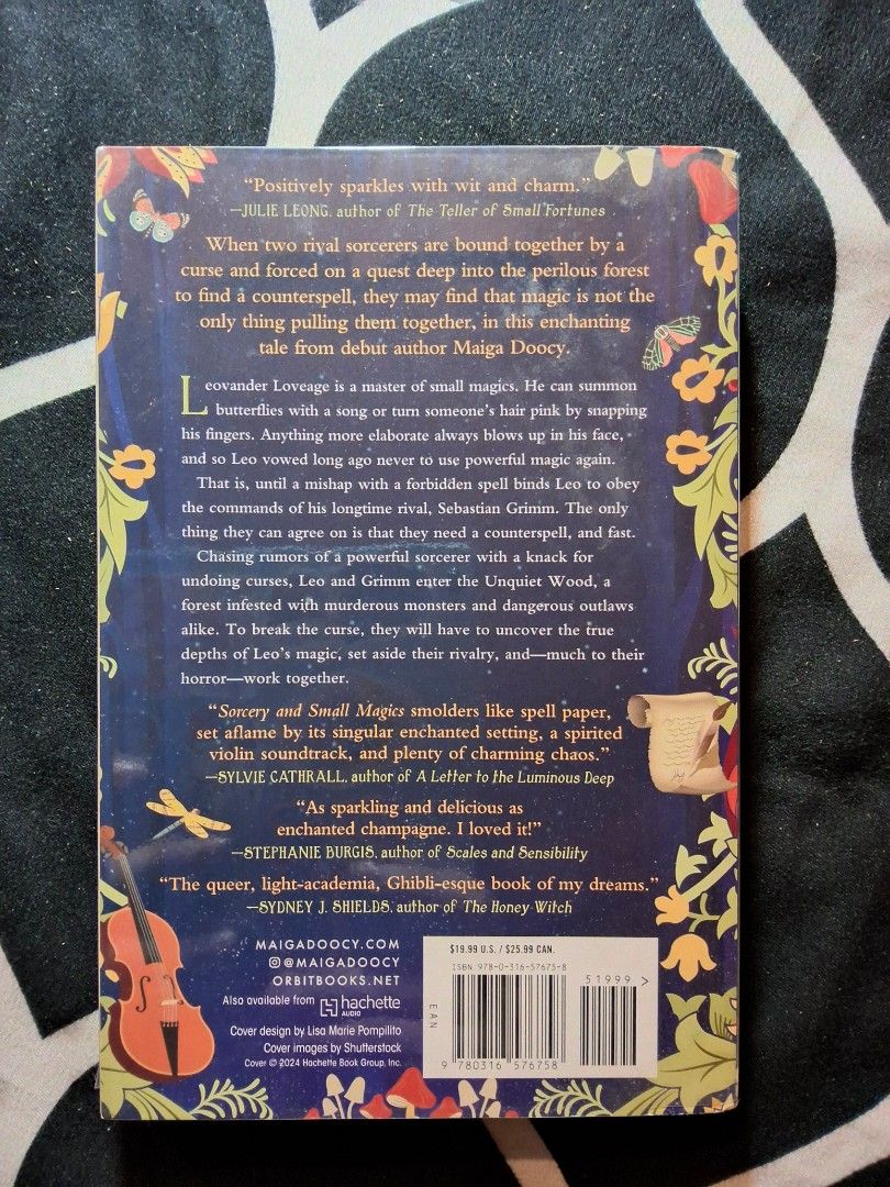Sorcery and Small Magics by Maiga Doocy (Category: Storybooks) located in Quezon City. Submitted by chlochloerine (Listing ID 1466877465, Image 2). Description: queer / achillean / mlm fantasy novel rfs: decluttering / duplicate copy mop: maribank mod: lbc (sf will be shouldered by the buyer) loc: qc.