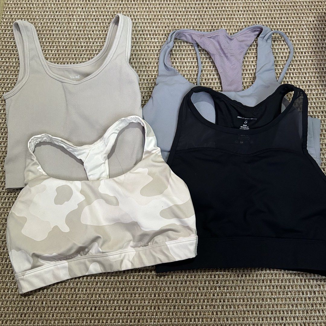 Sports Bra Bundle (Category: Activewear) located in Cainta. Submitted by prelovedbymarj (Listing ID 1466871053, Image 2). Description: LP Posted 5pcs Branded 4pcs Unbranded Pwede po sa maarte since handwash lahat. Used but not abused hehe .