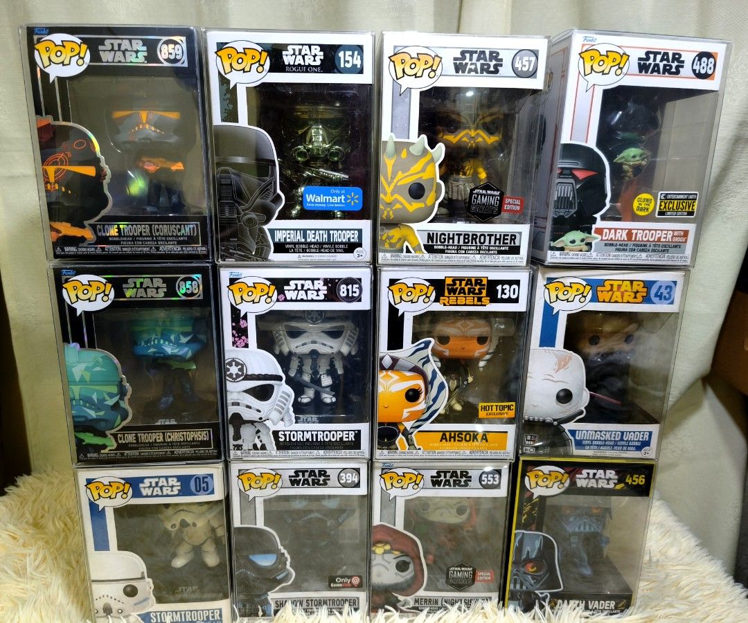 Star Wars Funko Pop (Category: Figurines & Statues) located in Manila. Submitted by daily.tipid (Listing ID 1466958313, Image 1). Description: 🌌 𝐒𝐓𝐀𝐑 𝐖𝐀𝐑𝐒 𝐂𝐎𝐋𝐋𝐄𝐂𝐓𝐎𝐑𝐒, 𝐄𝐌𝐏𝐈𝐑𝐄 𝐎𝐑 𝐑𝐄𝐏𝐔𝐁𝐋𝐈𝐂? 🔥 𝐂𝐡𝐨𝐨𝐬𝐞 𝐲𝐨𝐮𝐫 𝐅𝐮𝐧𝐤𝐨 𝐏𝐨𝐩𝐬, 𝐚𝐧𝐝 𝐦𝐚𝐲 𝐭𝐡𝐞 𝐅𝐨𝐫𝐜𝐞 𝐛𝐞 𝐰𝐢𝐭𝐡 𝐲𝐨𝐮 🤭 - Imperial Death Trooper #154 — ₱999 - Dark Trooper — ₱999 - Stormtrooper #815 — ₱1,499 - Stormtrooper #05 — ₱1,599 - Shadow S