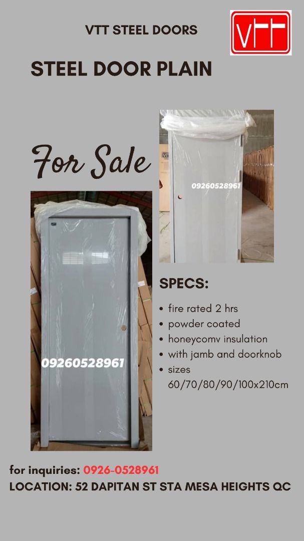 steel door (Category: Locks, Doors & Gates) located in Quezon City. Submitted by vttsteeldoor-chelle (Listing ID 1466832613, Image 1). Description: .