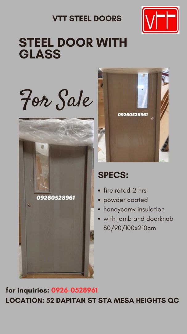 steel door (Category: Locks, Doors & Gates) located in Quezon City. Submitted by vttsteeldoor-chelle (Listing ID 1466832870, Image 2). Description: .