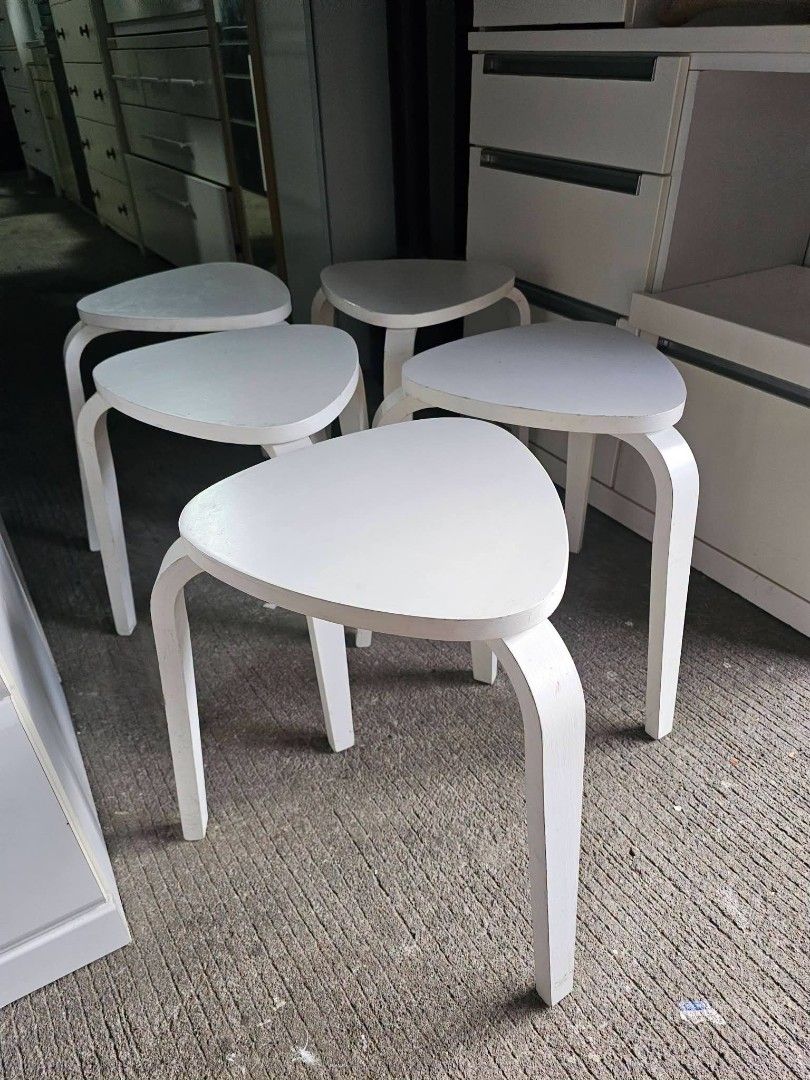 Stool (Category: Chairs) located in Meycauayan. Submitted by marygracecasimiro (Listing ID 1466965725, Image 3). Description: Ike@ KYRRE Stool ‼️₱1,700 Each‼️ 👉Space Saver! 😘🥰🤩 ✔️Solidwood! 💢 ✔Scratches As-is! 👌🧡.