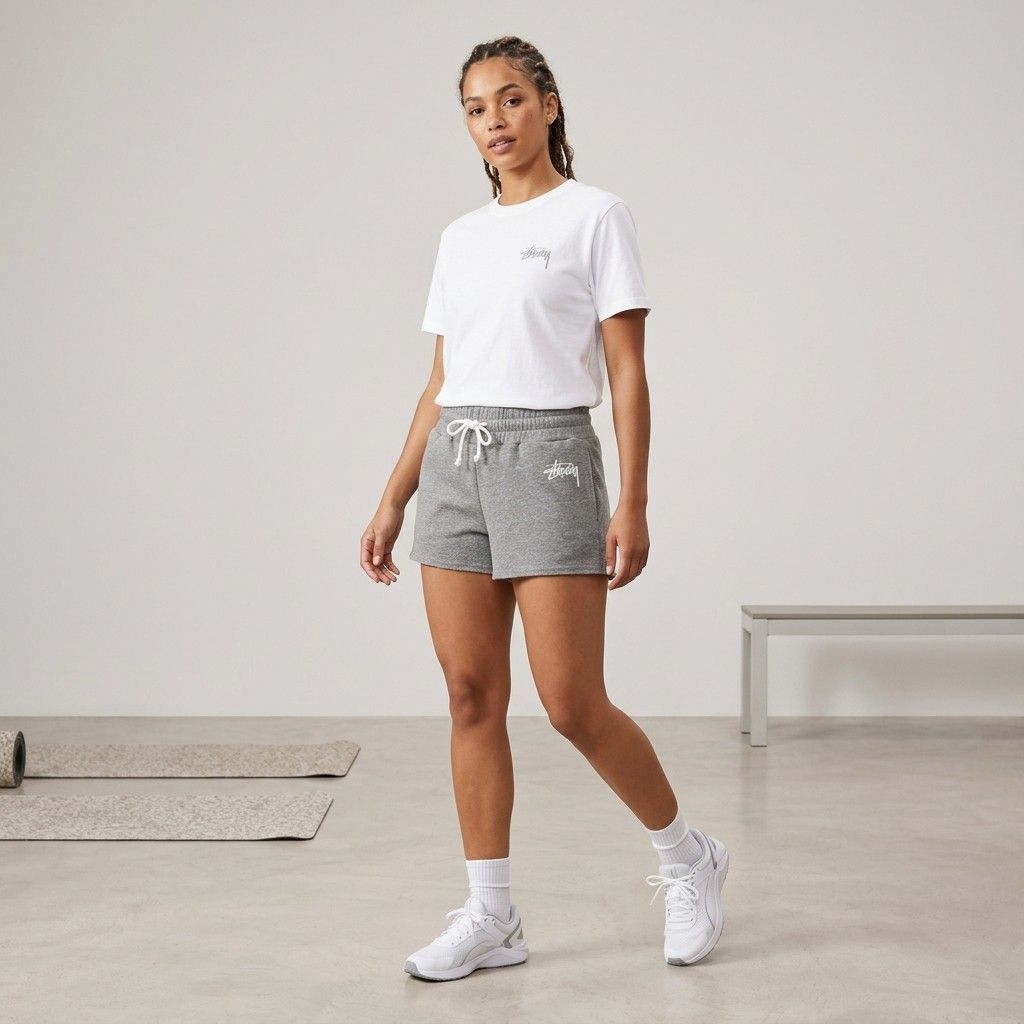 STUSSY Basic Gym Fleece Shorts (Category: Activewear) located in Manila. Submitted by thriftspotting (Listing ID 1466932250, Image 1). Description: Like New Condition..