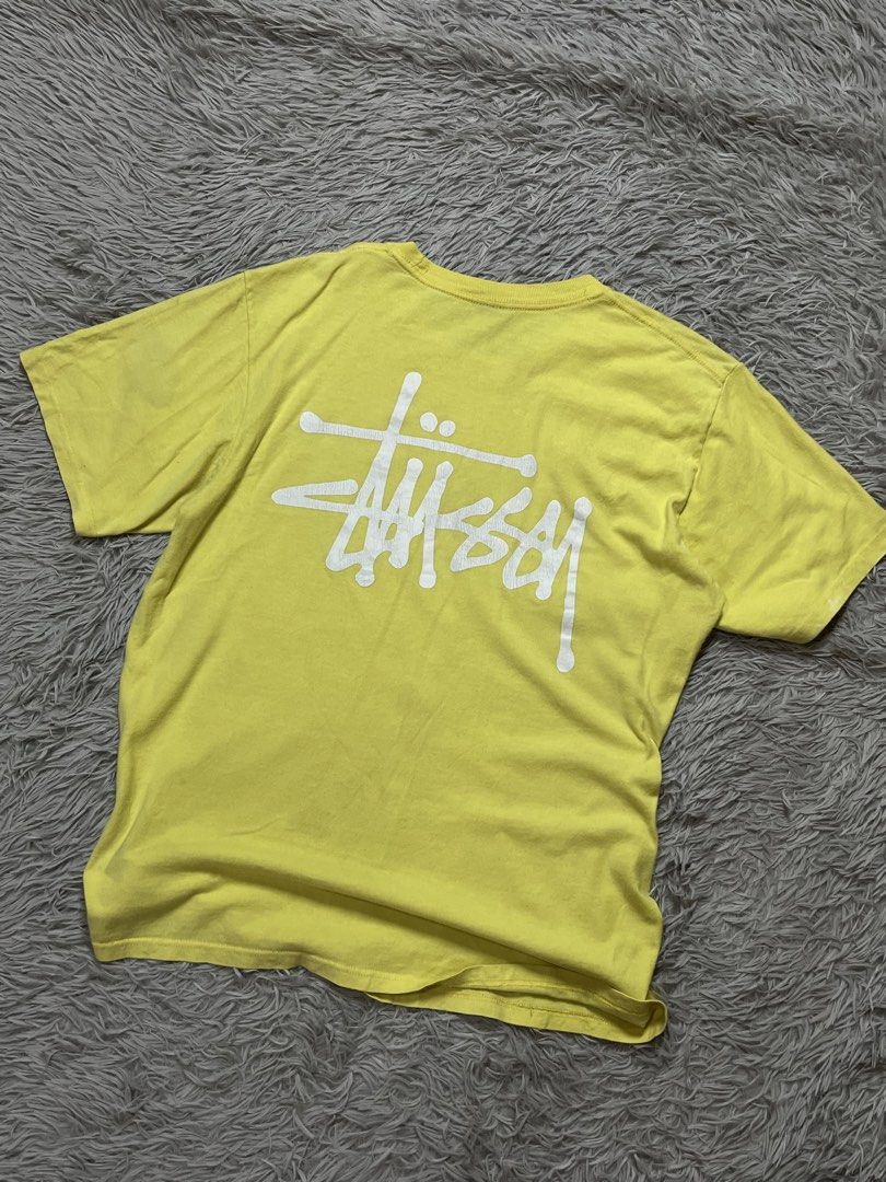 Stussy Basic Logo Tee (Category: Tshirts & Polo Shirts ) located in Dipolog. Submitted by krstnagnis98 (Listing ID 1466877765, Image 2). Description: Stussy Basic Logo Tee Yellow Size Medium 21 x 27 Issue cracks Parang design nadin No any pinholes No side seam Authentic Mine 399 Dm. 💌.