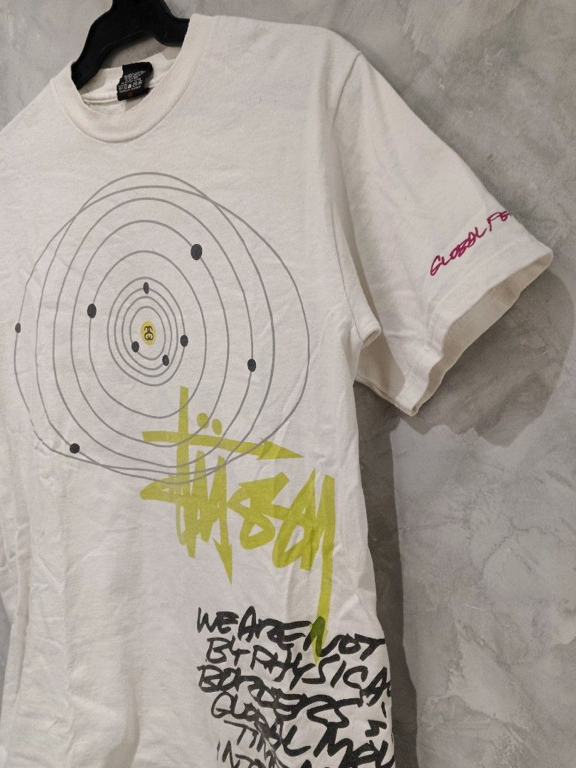 Vintage Stussy x Futura Atom (Category: Tshirts & Polo Shirts ) located in Andop. Submitted by finderskeepersxzz (Listing ID 1466920912, Image 3). Description: Excellent condition (need wash) one pinhole Sikip pa ng neck 18.5 width 26.5 length DM for more dets .