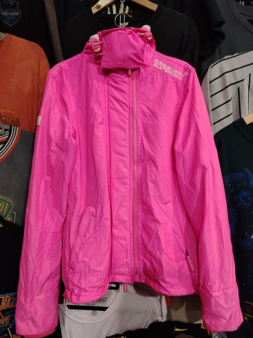SUPERDRY JACKET WITH HOOD (Category: Coats, Jackets and Outerwear) located in Butuan. Submitted by lovzthriftshop. (Listing ID 1466882171, Image 1). Description: ‼️SUPERDRY JACKET WITH HOOD‼️ ✅ Color : Hot pink ✅ Size : Small on tag ✅ Dimes : 19" x 28".