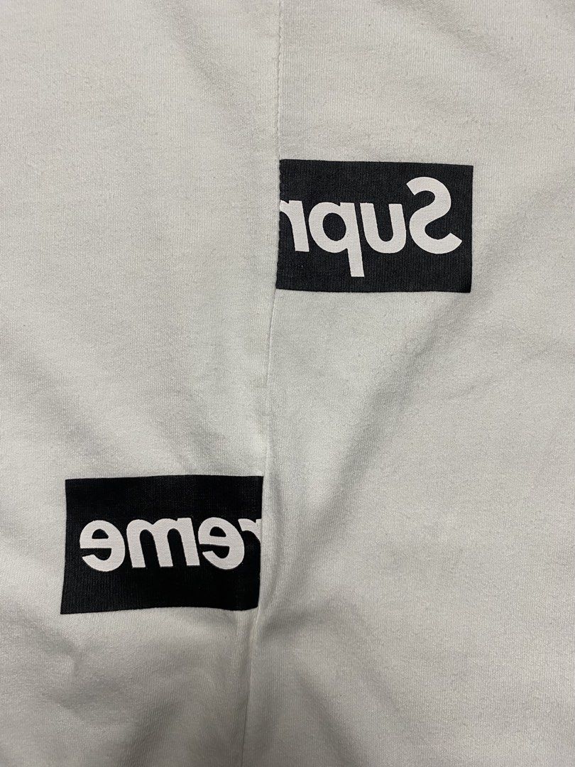 SUPREME X COMME DES GARCONS (Category: Tshirts & Polo Shirts ) located in Andop. Submitted by maikeygong (Listing ID 1466914961, Image 3). Description: SIZE MEDIUM 19.5x27 NO MAJOR ISSUE.