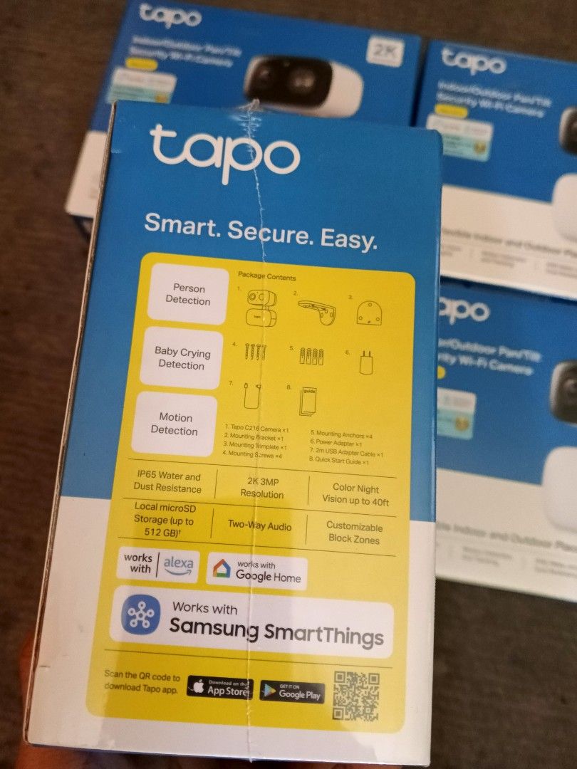 Tapo C216 (Category: Security Systems & CCTV Cameras) located in Manila. Submitted by brightdolphin.2884f5 (Listing ID 1466845520, Image 3). Description: Tapo C216 + SD CARD 32GB 2800📌 MANILA LOCATION PICK UP ONLY.