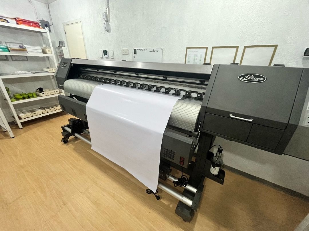 Tarpaulin Printer 6.2 ft Eco-Solvent XP600 / DX11 Large Format Printer (Category: Printers, Scanners & Copiers) located in Manila. Submitted by chan.celino (Listing ID 1466913348, Image 1). Description: Selling my Tarpaulin Printer Machine with Freebies Specs: - Board / Head: Epson XP600 | DX11 - Model: Glitter PRO+ 1801 - Length: 6.2 feet - Ink: Echo-Solvent IN PERFECT CONDITION. Ginagamit pa rin pangprint hanggang ngayon hanggang sa mabenta. As