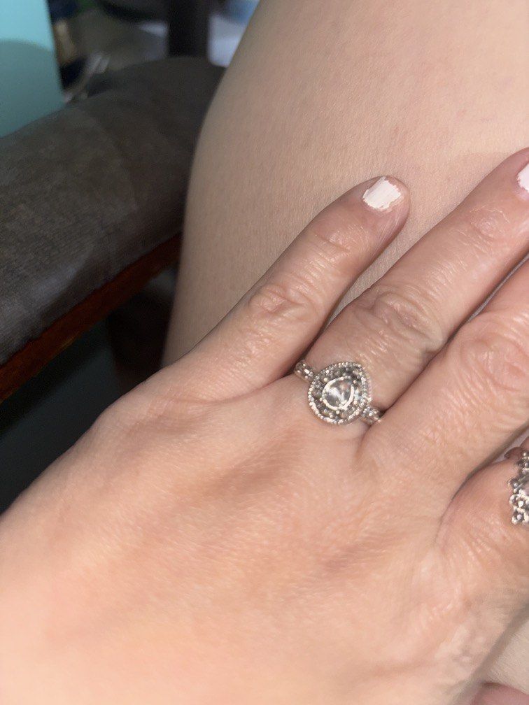 Teardrop white stone ring size 8 (Category: Rings) located in Manila. Submitted by vintageaccessories (Listing ID 1466882709, Image 1). Description: .