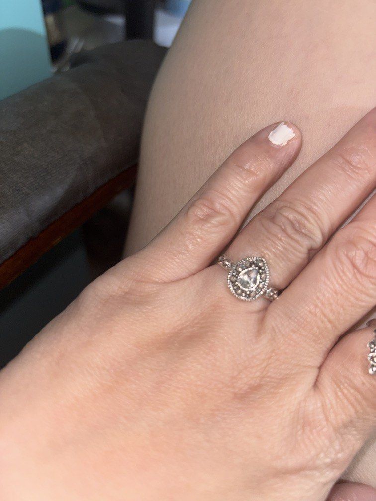 Teardrop white stone ring size 8 (Category: Rings) located in Manila. Submitted by vintageaccessories (Listing ID 1466882709, Image 2). Description: .