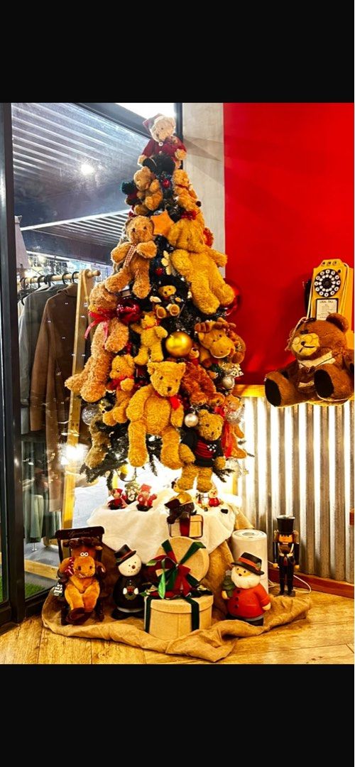 Teddy Bear Christmas Tree Festive Holiday Decor (Category: Plushies & Soft Toys) located in Manila. Submitted by pinklilo (Listing ID 1466843230, Image 1). Description: selling our 6ft christmas tree with teddy bears ( theme) .