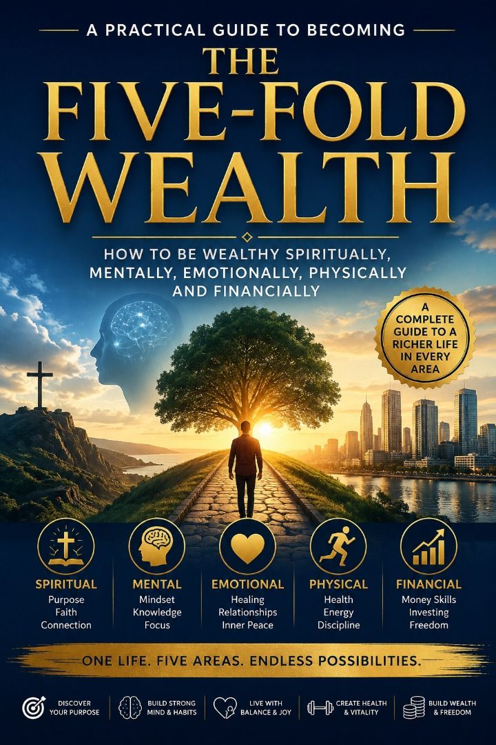 The Five-Fold Wealth Practical Guide Book (Category: Textbooks) located in Manila. Submitted by anthonylee23810 (Listing ID 1466948526, Image 1). Description: Unlock True Abundance in Every Area of Your Life! 🌟Are you ready to transform not just your bank account, but your entire life? 📚✨Introducing "The Five-Fold Wealth: A Practical Guide to Becoming"—your step-by-step roadmap to building total success from the inside out! Inside, you’ll disco
