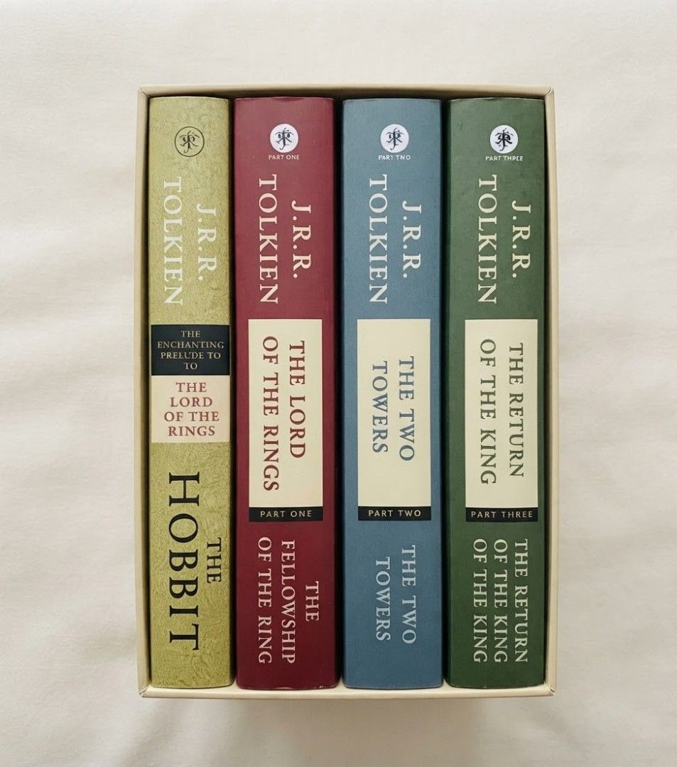 The hobbit (Category: Storybooks) located in Makati City. Submitted by owlthriftstore (Listing ID 1466810443, Image 2). Description: Fullybooked Pocketbook size Book. J.R.R. Tolkien’s renowned 4-Book Boxed Set, featuring The Hobbit and The Lord of the Rings trilogy (The Fellowship of the Ring, The Two Towers, and The Return of the King), presents the ultimate foundation of modern high fantasy. Beginning with Bilbo Baggins' unexpected quest to rec