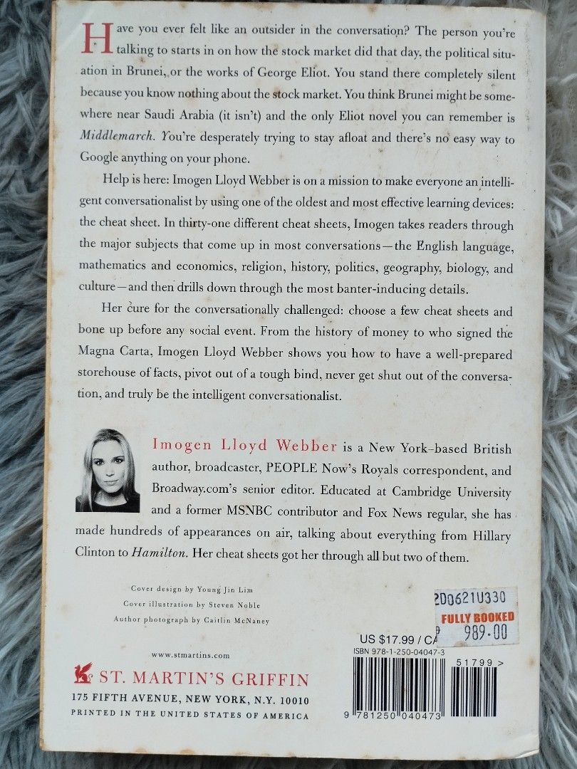 THE INTELLIGENT CONVERSATIONALIST BY IMOGEN LLOYD WEBBER (Category: Storybooks) located in Bantayan. Submitted by book_island_ph (Listing ID 1466790387, Image 3). Description: MAKE READING A HABIT ‼️‼️‼️ AVAILABLE IF YOU CAN MAKE AN OFFER. PLEASE DON'T WASTE MY REPLY QUOTA IF NOT SURE BUYER. Swipe to left to see additional details/photos of the book. Pictures of the books are posted for hassle free transactions, no unnecessary photo request pleas