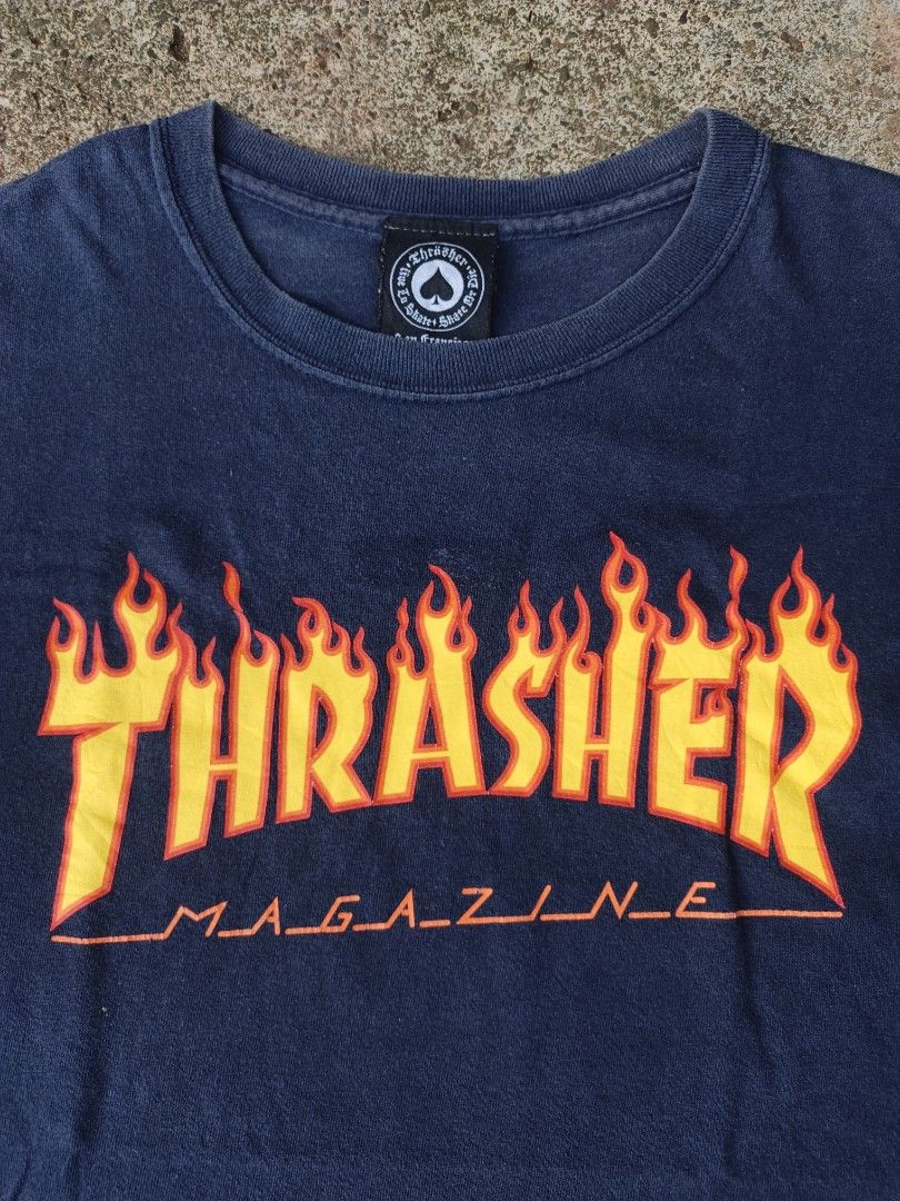 Thrasher Classic Flame Logo Shirt (Category: Tshirts & Polo Shirts ) located in Laguindingan. Submitted by lootsbyberle (Listing ID 1466957074, Image 2). Description: 21.5x27 fits Medium to Large Thrasher Hard Tag, cut white info tag Features the Classic flame logo, perfect for Skaters 🔥 MOP: GCASH NO COD, NO FREE SHIP POLICY! .