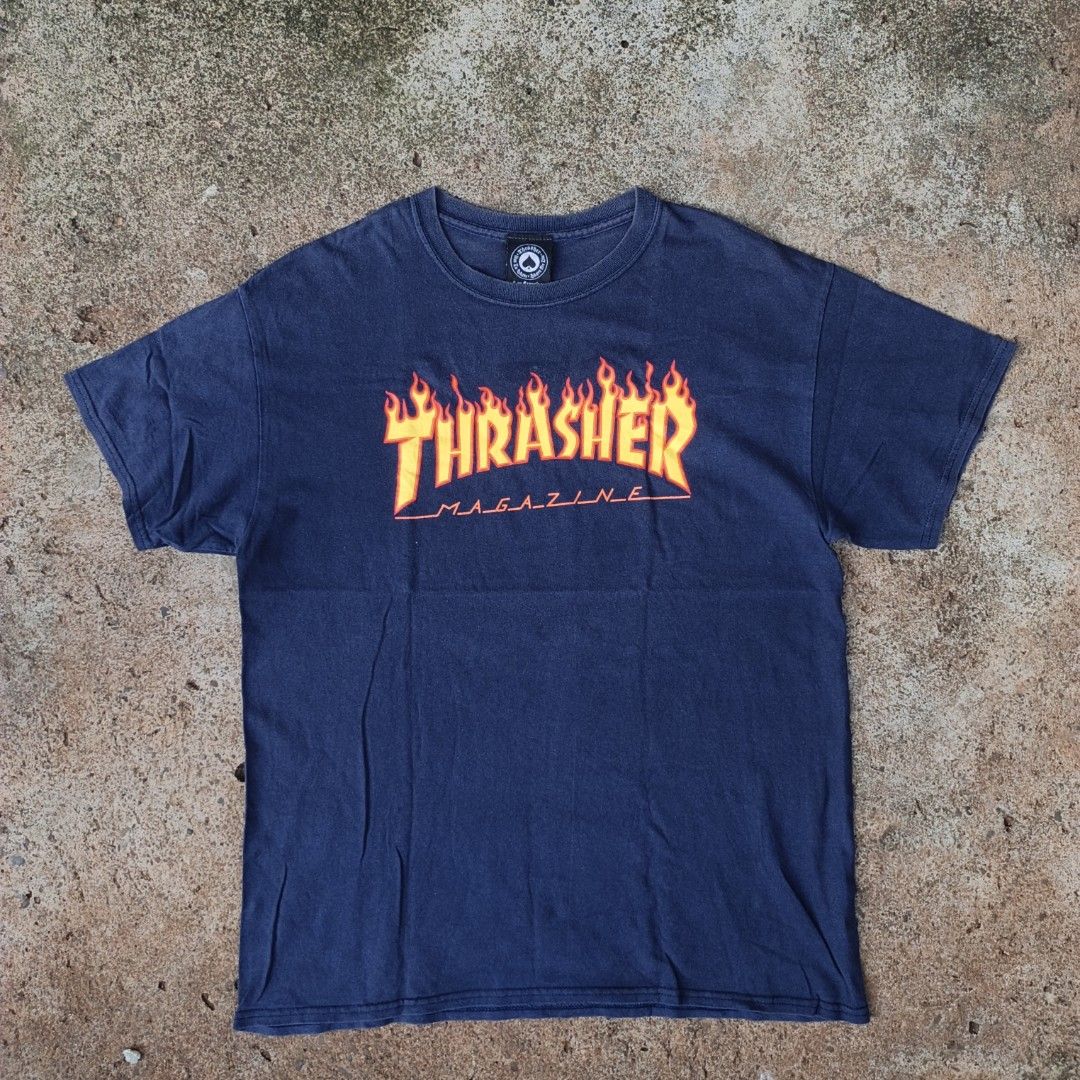 Thrasher Classic Flame Logo Shirt (Category: Tshirts & Polo Shirts ) located in Laguindingan. Submitted by lootsbyberle (Listing ID 1466957074, Image 1). Description: 21.5x27 fits Medium to Large Thrasher Hard Tag, cut white info tag Features the Classic flame logo, perfect for Skaters 🔥 MOP: GCASH NO COD, NO FREE SHIP POLICY! .