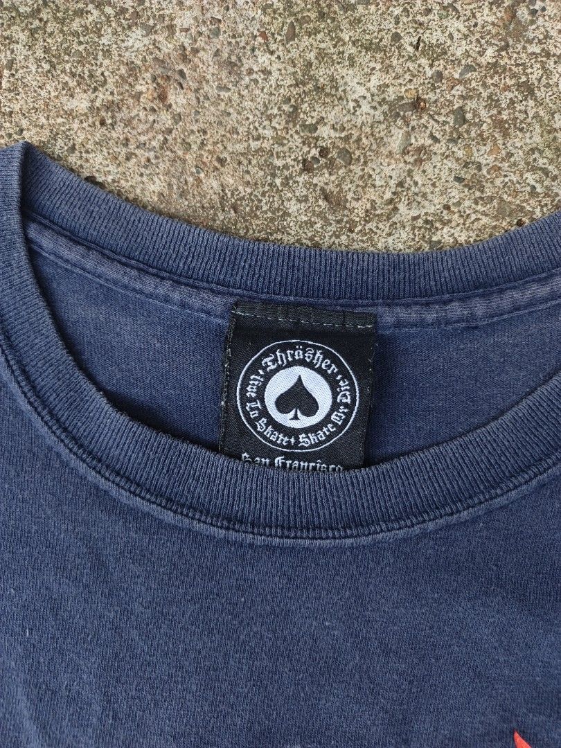 Thrasher Classic Flame Logo Shirt (Category: Tshirts & Polo Shirts ) located in Laguindingan. Submitted by lootsbyberle (Listing ID 1466957074, Image 3). Description: 21.5x27 fits Medium to Large Thrasher Hard Tag, cut white info tag Features the Classic flame logo, perfect for Skaters 🔥 MOP: GCASH NO COD, NO FREE SHIP POLICY! .