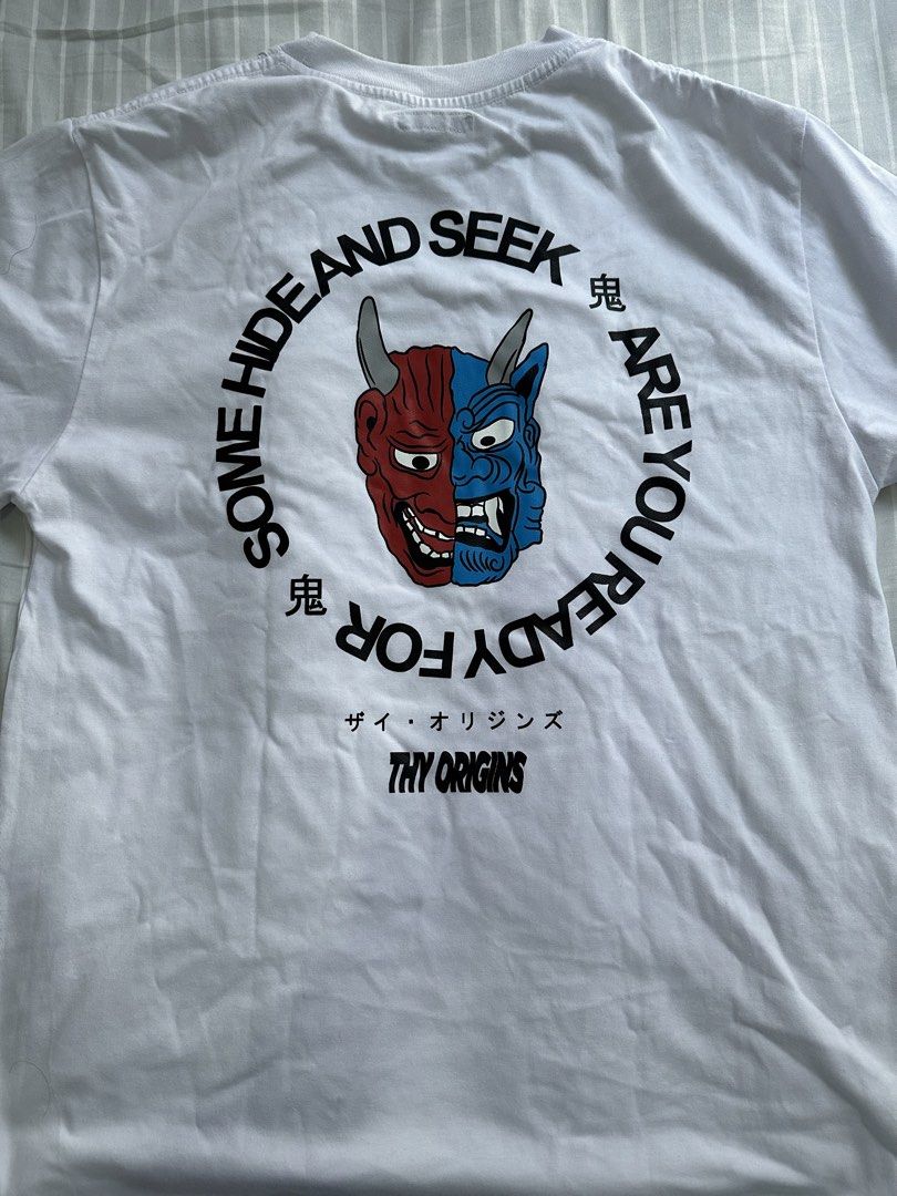 Thy origins White Oni Shirt (Category: Tshirts & Polo Shirts ) located in Manila. Submitted by ilovemikunakano (Listing ID 1466913549, Image 2). Description: .