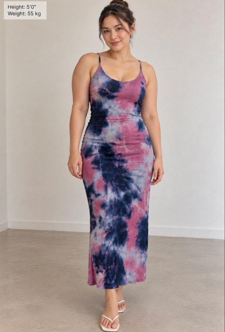 Tie-dye Spaghetti Strap Dress (body hugging) (Category: Dresses) located in Mandaue City. Submitted by jbstl (Listing ID 1460602958, Image 1). Description: - Cute tie-dye dress with spaghetti straps - Pink, blue, and white tie-dye pattern - Slip dress style - Great for casual wear or layering - Comfortable fabric - Ready for a new home - Size M (based on tag) - Personal preloved (bought online), please manage expectation -No rush shipment (schedu