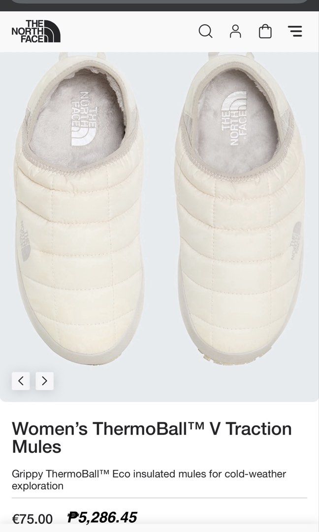 TNF Thermoball V Traction Mules (Category: Slippers and slides) located in Bauang. Submitted by thriftypockets92 (Listing ID 1466810414, Image 3). Description: .