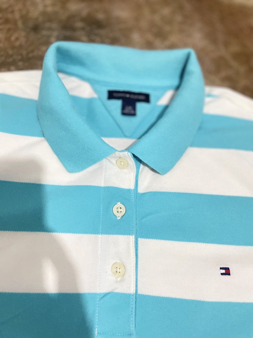Tommy Hilfiger polo shirt (Category: Shirts) located in Davao. Submitted by mj_designervintagecurator (Listing ID 1466804650, Image 2). Description: 📌in good condition 📌best fit large 📌shoulder 14- bust 40- armpit 18- length 28 inches .