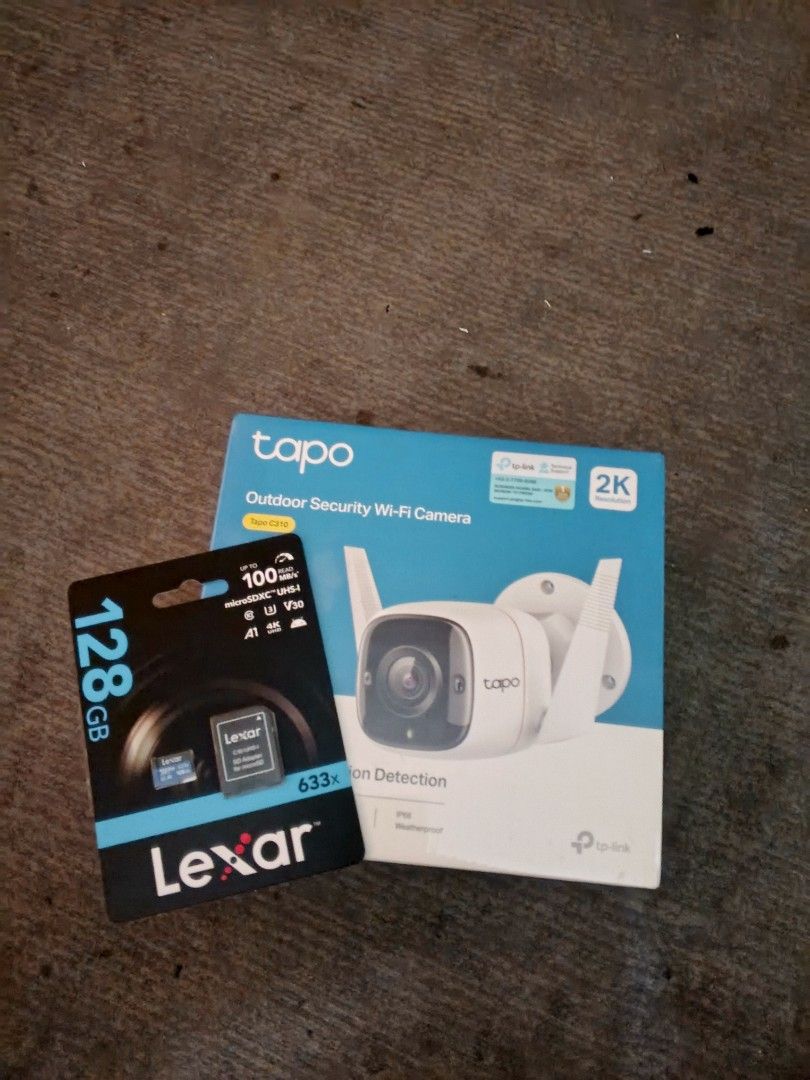 TP-Link Tapo C310 Outdoor Security Wi-Fi Camera (Category: Security Systems & CCTV Cameras) located in Manila. Submitted by brightdolphin.2884f5 (Listing ID 1466869284, Image 1). Description: - Brand: TP-Link Tapo C310 Outdoor Security Camera - Condition: Brand new, unopened packaging - Resolution: Sharp 2K video recording for clear monitoring day and night - Night Vision: Up to 98 feet of vision in complete darkness - Durability: IP66 weatherpro