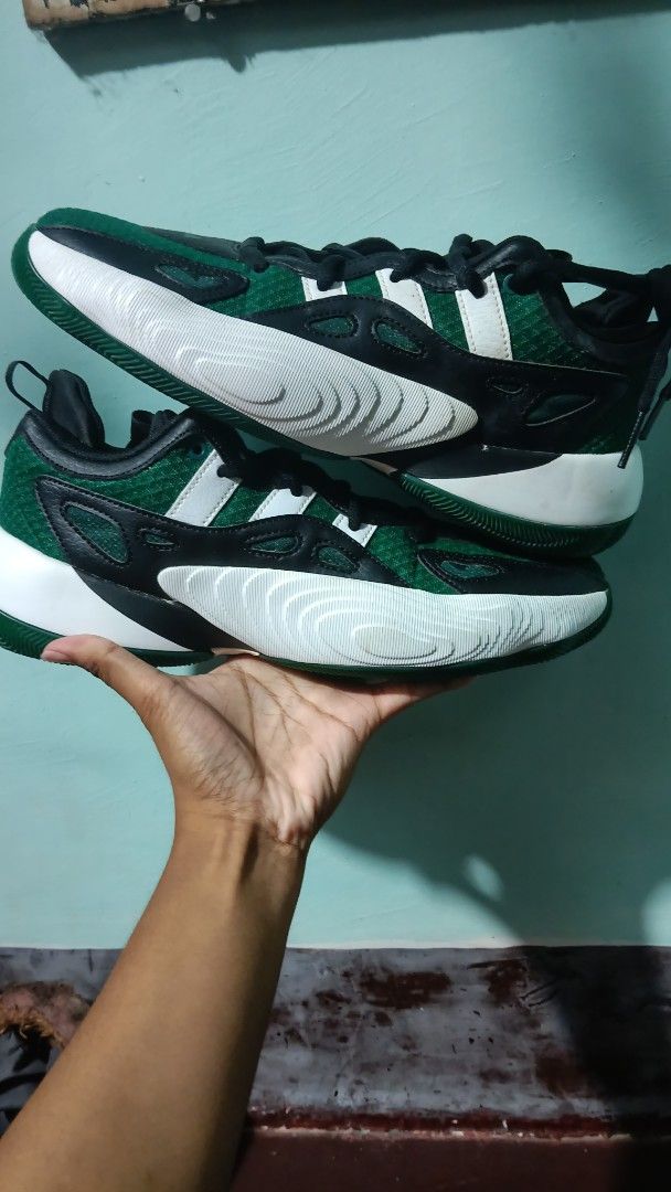 Trae Young Unlimited Green Black Size 9.5 (Category: Sneakers) located in Quezon City. Submitted by khien_plaza (Listing ID 1466885002, Image 2). Description: - Brand/Model: Trae Young Unlimited Adidas Basketball Sneakers - Colorway: Green, Black, and White - Size: US 9.5 / UK 9 / FR 43 1/3 - Material: Mesh upper with supportive leather overlays and chunky white midsole - Sole: Distinctive traction pattern with minimal wear, offering solid grip -
