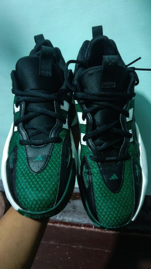Trae Young Unlimited Green Black Size 9.5 (Category: Sneakers) located in Quezon City. Submitted by khien_plaza (Listing ID 1466885002, Image 3). Description: - Brand/Model: Trae Young Unlimited Adidas Basketball Sneakers - Colorway: Green, Black, and White - Size: US 9.5 / UK 9 / FR 43 1/3 - Material: Mesh upper with supportive leather overlays and chunky white midsole - Sole: Distinctive traction pattern with minimal wear, offering solid grip -